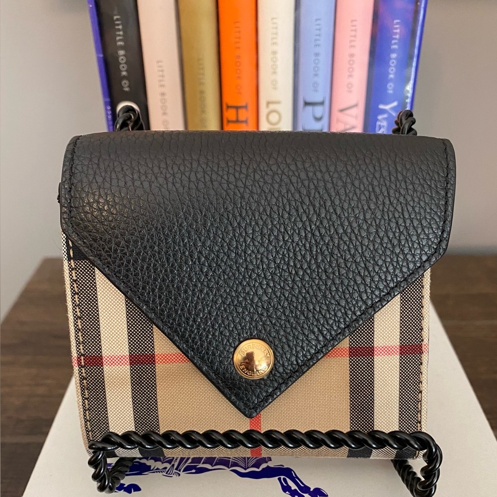 Burberry Lila Haymarket Check Tri-fold Compact Wallet